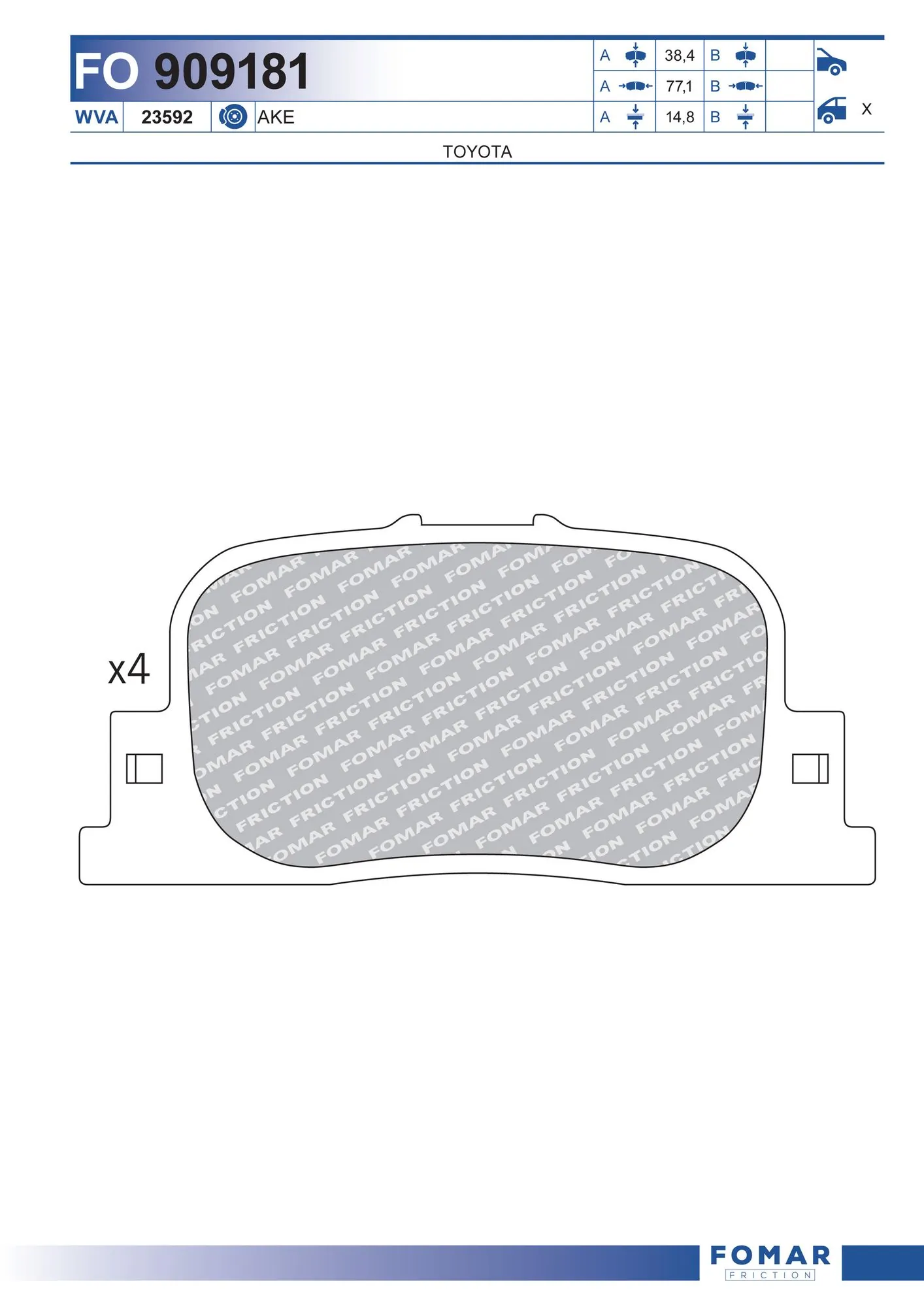 Brake Pad Set, disc brake